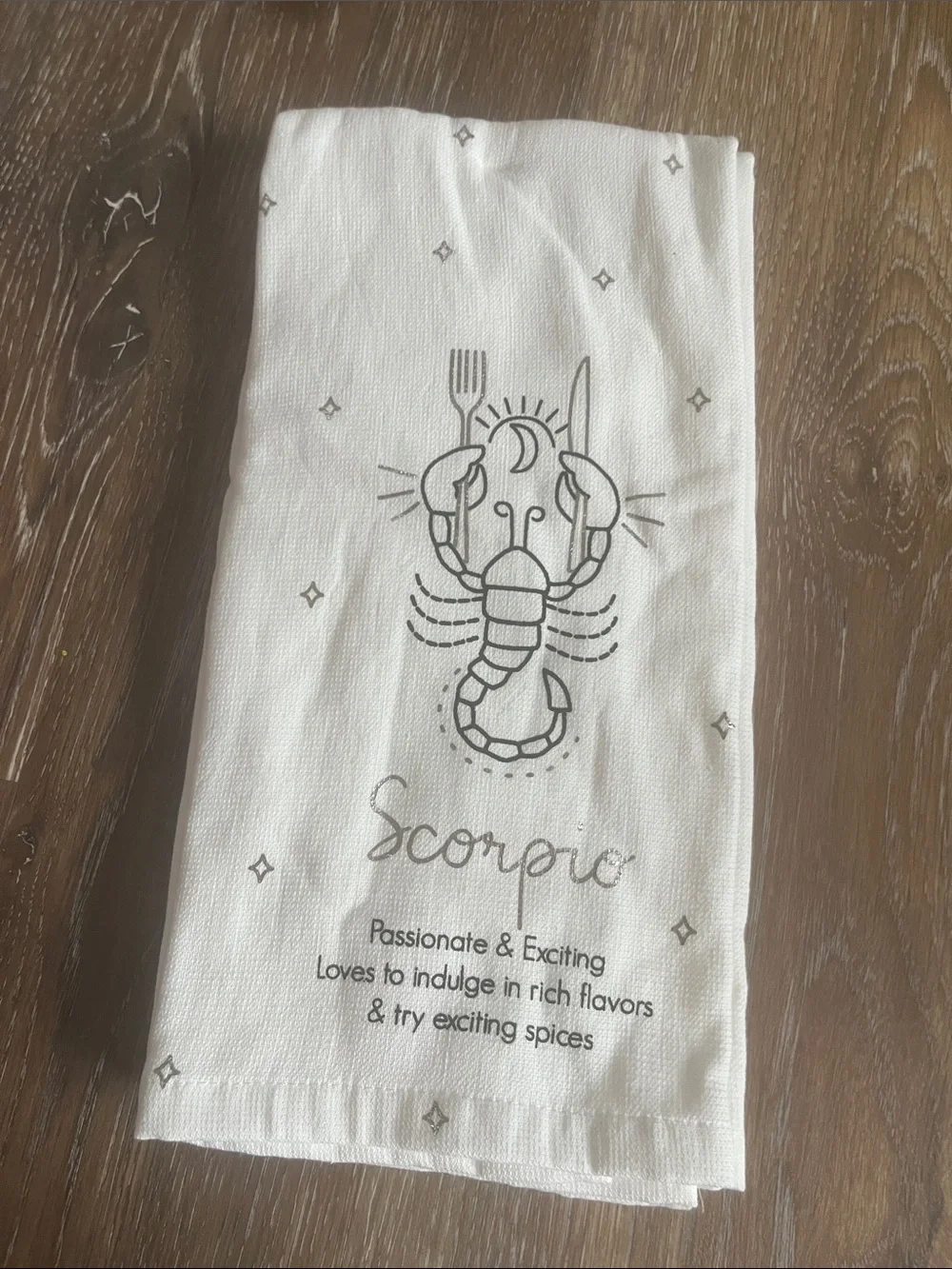 Isaac Mizrahi White Kids Bib with Scorpio Illustration